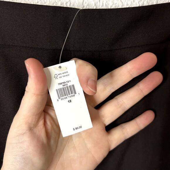 Banana Republic Hayden Tapered Pant Womens Size 12 NWT Brown - Picture 2 of 5